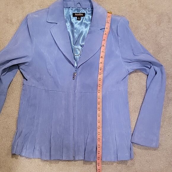 Bradley periwinkle blue suede jacket - Picture 3 of 11
